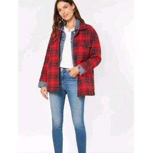 Outerknown Cloud Weave Optic Buffalo Plaid Jacket Organic Cotton Size Small